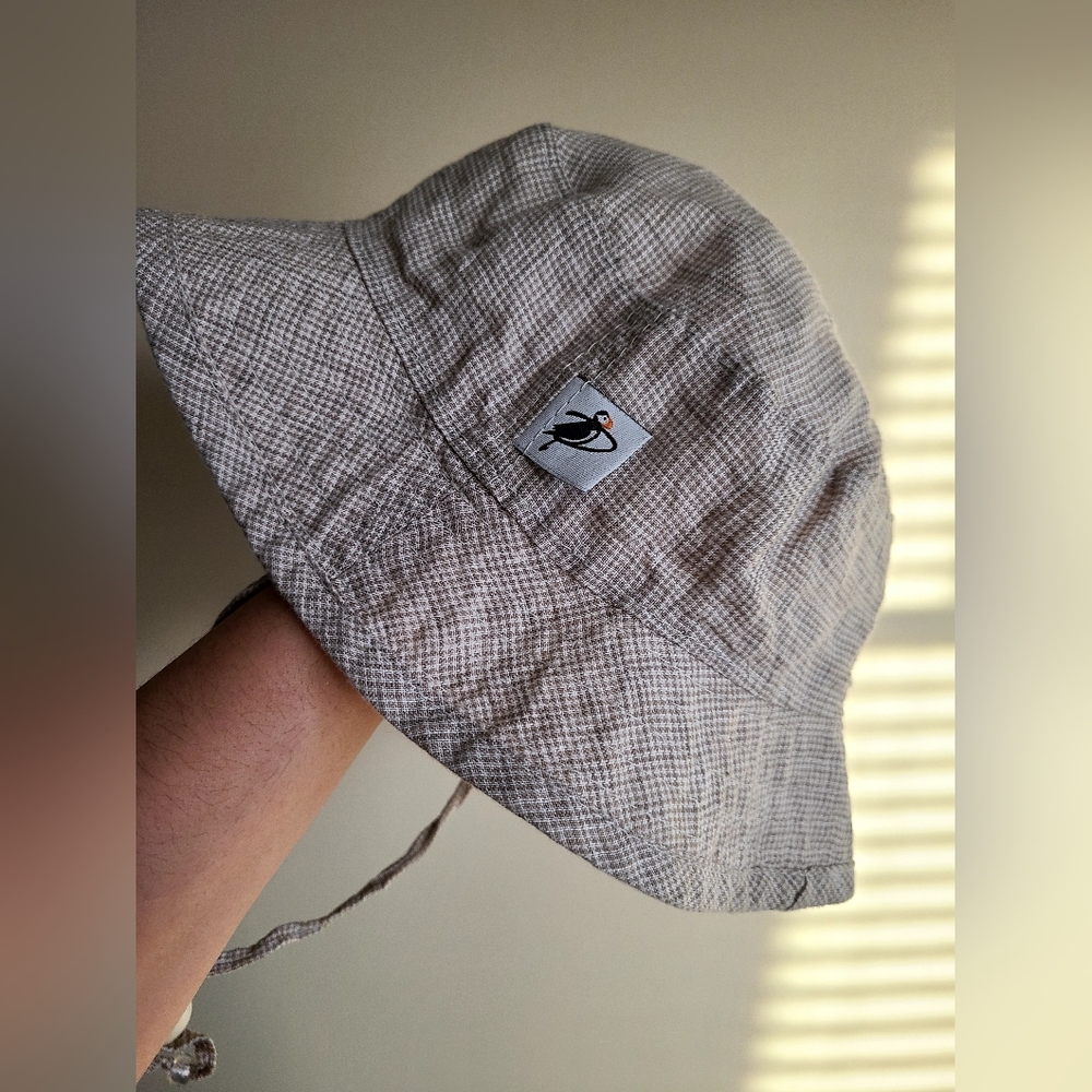 Linen UPF50+ Sun Protection Child Camp Hat,Puffin Gear